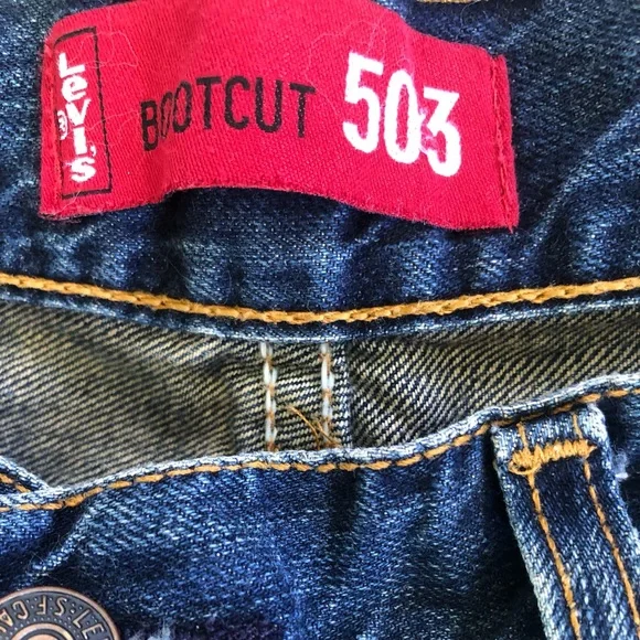 🌿 LEVIS 🌿 Men’s Blue Denim Bootcut Jeans Size W38 L32 - Picture 4 of 6